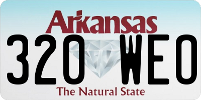 AR license plate 320WEO