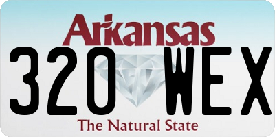 AR license plate 320WEX