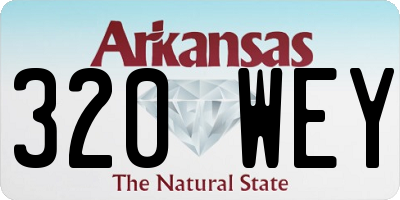 AR license plate 320WEY