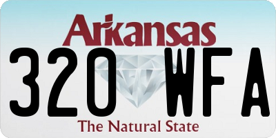 AR license plate 320WFA