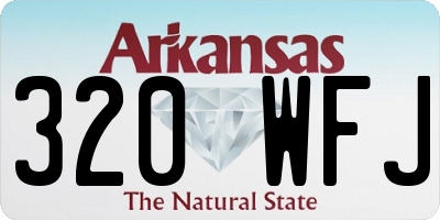 AR license plate 320WFJ