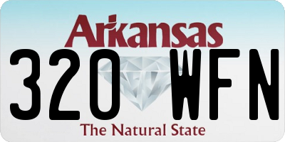 AR license plate 320WFN