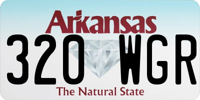 AR license plate 320WGR