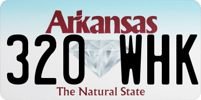 AR license plate 320WHK