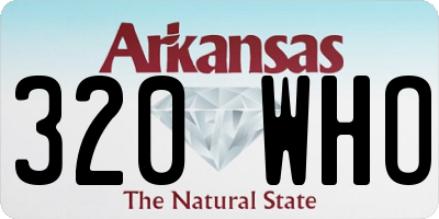 AR license plate 320WHO