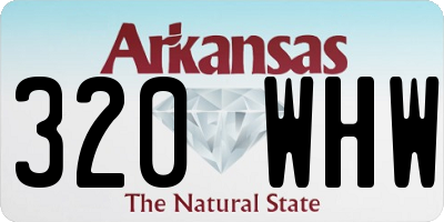 AR license plate 320WHW