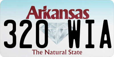 AR license plate 320WIA