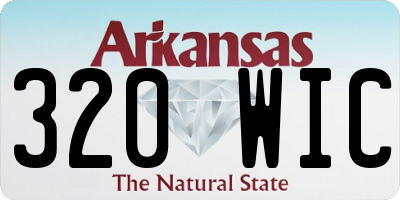 AR license plate 320WIC