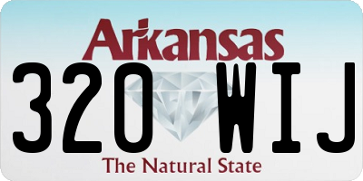AR license plate 320WIJ