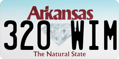 AR license plate 320WIM