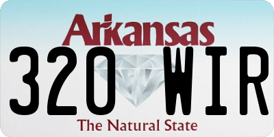 AR license plate 320WIR