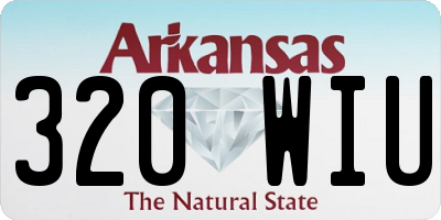 AR license plate 320WIU