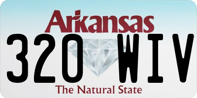 AR license plate 320WIV