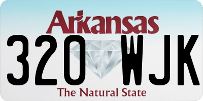 AR license plate 320WJK