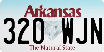 AR license plate 320WJN