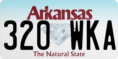 AR license plate 320WKA