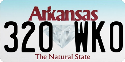 AR license plate 320WKO