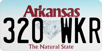 AR license plate 320WKR