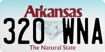 AR license plate 320WNA