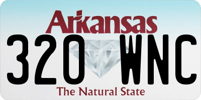 AR license plate 320WNC