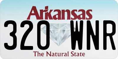 AR license plate 320WNR