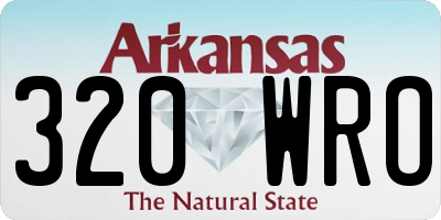 AR license plate 320WRO