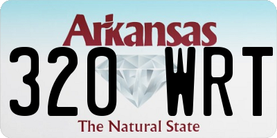 AR license plate 320WRT