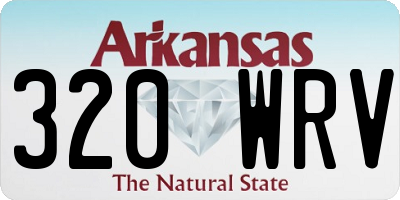 AR license plate 320WRV