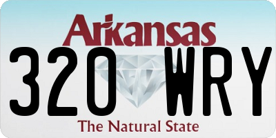 AR license plate 320WRY