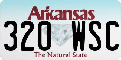 AR license plate 320WSC