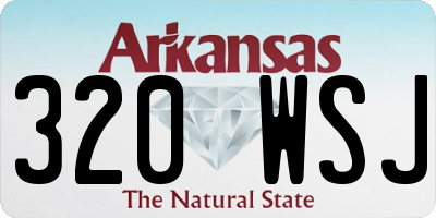 AR license plate 320WSJ