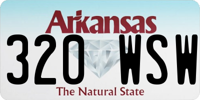 AR license plate 320WSW