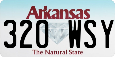 AR license plate 320WSY