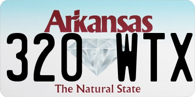 AR license plate 320WTX
