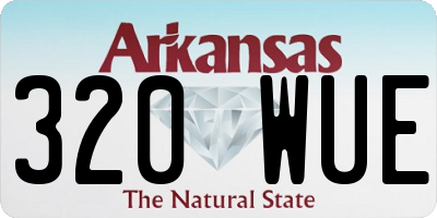 AR license plate 320WUE