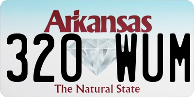 AR license plate 320WUM