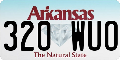 AR license plate 320WUO