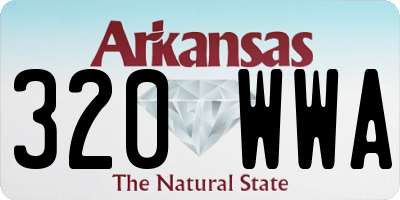 AR license plate 320WWA