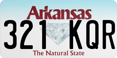 AR license plate 321KQR