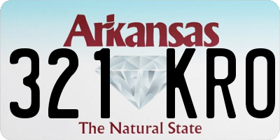 AR license plate 321KRO