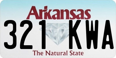 AR license plate 321KWA