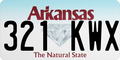 AR license plate 321KWX
