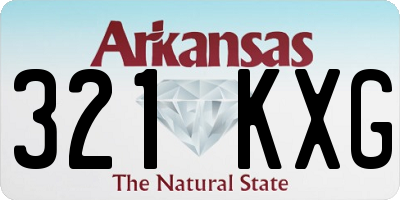 AR license plate 321KXG
