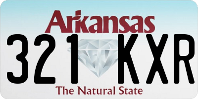 AR license plate 321KXR