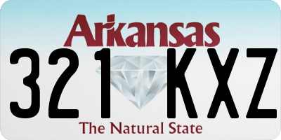 AR license plate 321KXZ