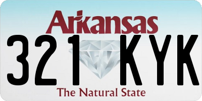 AR license plate 321KYK