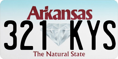 AR license plate 321KYS