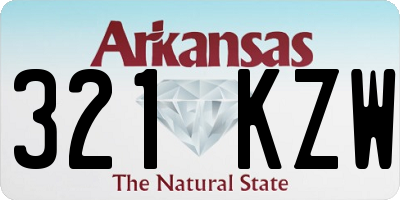 AR license plate 321KZW