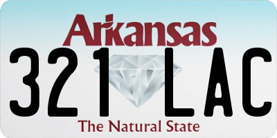 AR license plate 321LAC