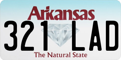 AR license plate 321LAD